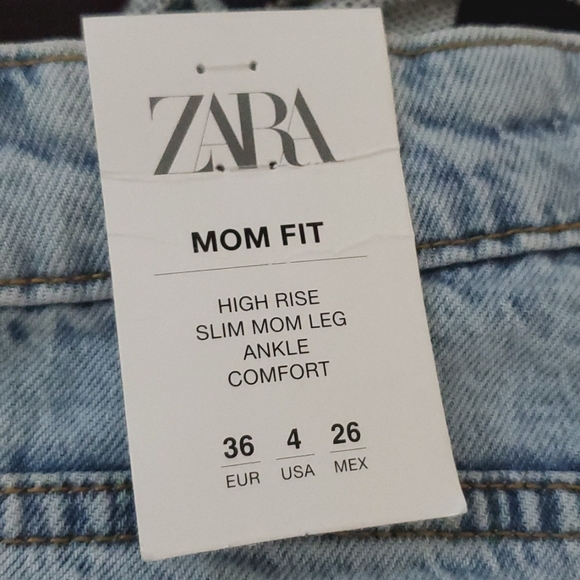 Zara* high rise straight mom leg ankle jeans blogger favorite - Picture 5 of 5